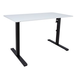 Desk ERGO OPTIMAL with 1-motor 120x60cm, white black