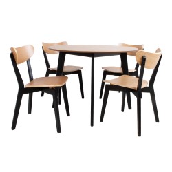 Dining set ROXBY round table, 4 chairs (AC85660)