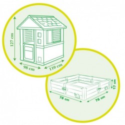 SMOBY Green Garden House + Sandbox