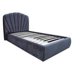 Bed EVA with mattress HARMONY DELUX 90x200cm, grey velvet