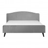 Кровать LAURA 160x200см с матрасом MEMORY, светло-серый