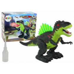 Dinosaur Breathes Fire Steam Lights Battery Green
