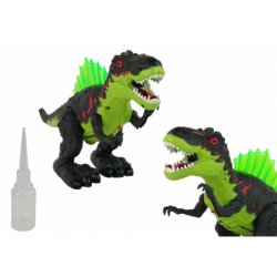 Dinosaur Breathes Fire Steam Lights Battery Green