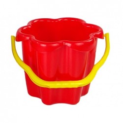Sand bucket "Flower" Red