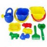 Pulling Trolley with 'Two buckets' Set 10 items Red