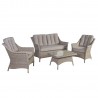 Garden furniture set PACIFIC table, sofa and 2 chairs, greyish beige