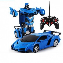 Auto Robot Transformer + Remote Control Deformed Car 2in1 Multifunctional Blue