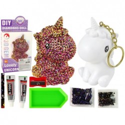 Creative Unicorn Kit DIY Diamonds 3D Keyring Purple