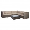 Garden furniture set SEVILLA NEW modular sofa, table, dark brown