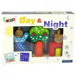 Wooden blocks Day & Night Smileys Game 48 Variations