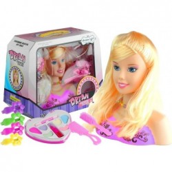 Styling Doll Head Make-up Combing Violet