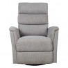 Recliner armchair BARCLAY rotating and swinging, light grey