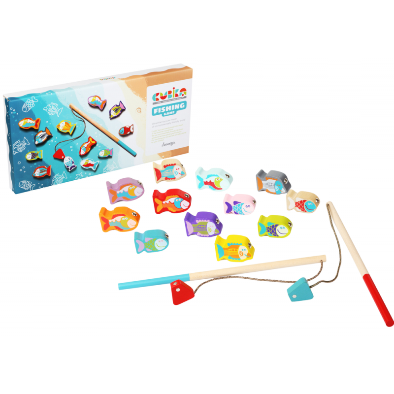 Wooden Fish Catching Game 13739