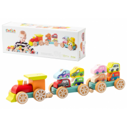 Wooden Train with Small...