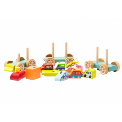 Wooden Train with Small Cars Block Sorter 13999