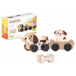 Wooden Doggie Smart Bone Toy 15443