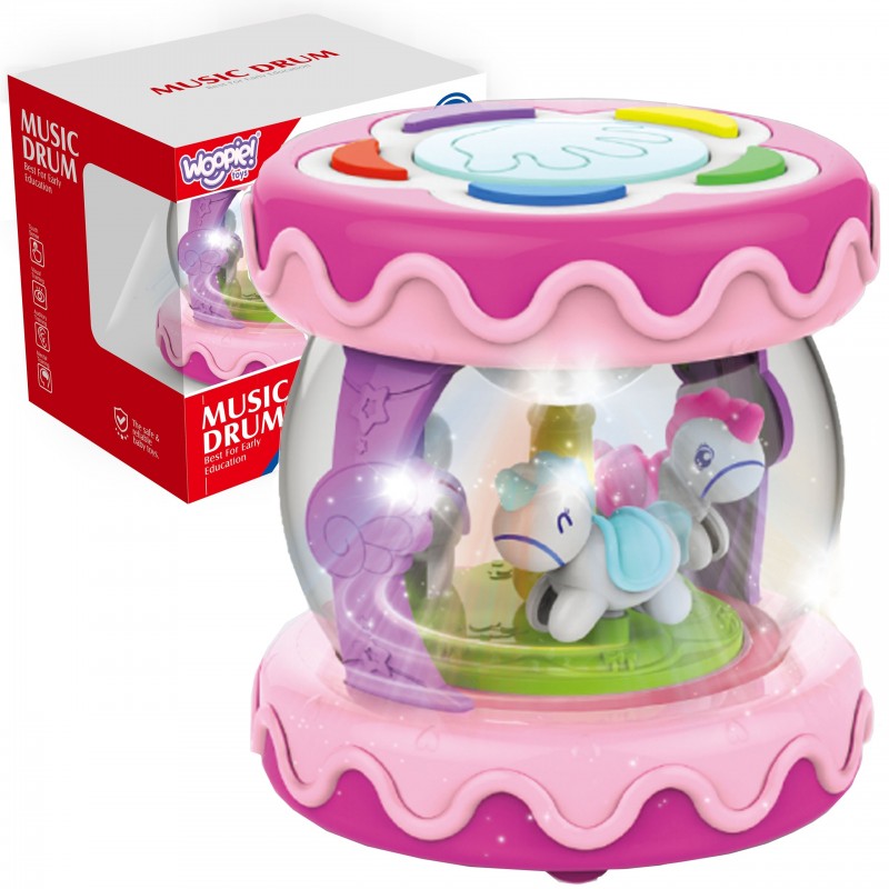 WOOPIE Drum Music Box with Light Musical Toy for Babies