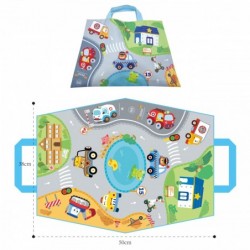 WOOPIE Soft Plush Toy Cars Road Mat Set 5 el.