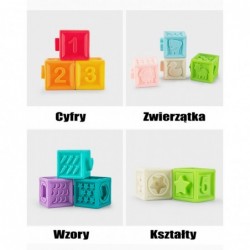 WOOPIE Сенсорные кубики Сожмите головоломку Звук Учимся считать 20 эл.