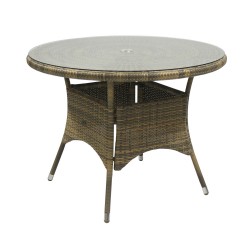 Table WICKER D100xH71cm, cappuccino