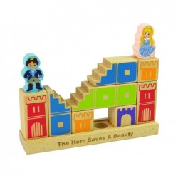 Big Wooden Bricks Prince Saves Princess Challenge Game