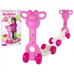 Children's scooter 4 Wheel Giraffe Pink