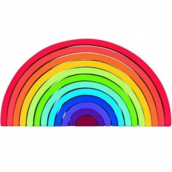 TOOKY TOY Montessori Rainbow Wooden Blocks Puzzle