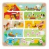 TOOKY TOY Interactive Educational Board Sorter Montessori Animals and Alphabet