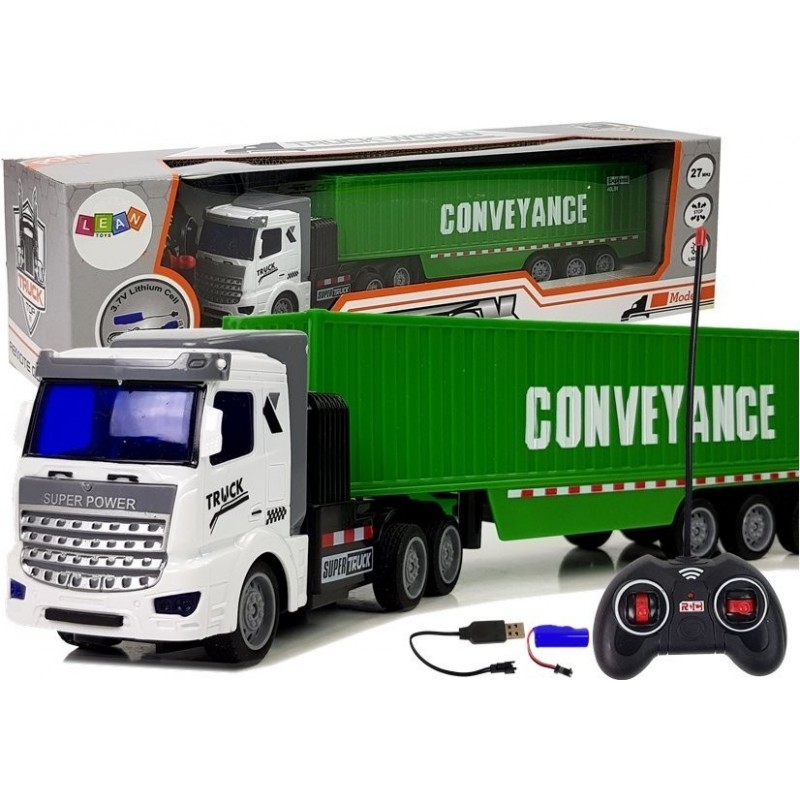 Remote Controlled 27 Mhz 1:48 Green Delivery Truck