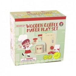 Wooden Coffee Maker Kitchen Accessories Kids