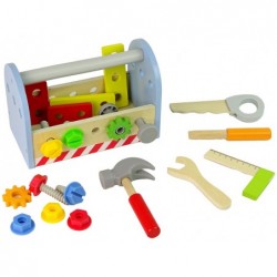 Wooden Toolbox for Kids Screwdriver Hammer