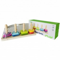 TOOKY TOY Shape Sorter with Colorful Montessori Blocks