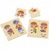 VIGA Wooden Educational Puzzle Children Dressing Puzzle