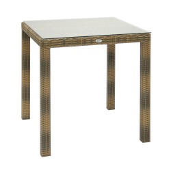 Table WICKER 73x73xH71cm, cappuccino