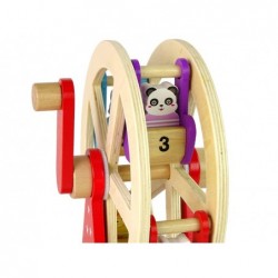 Rotating Wooden Ferris Wheel Figures