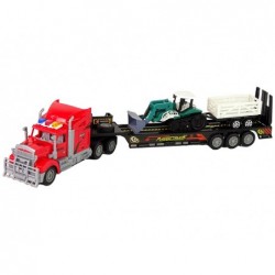 Set of Vehicles Red Truck 60 cm + Excavator with Trailer  Remote-controlled R/C