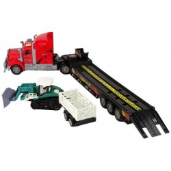 Set of Vehicles Red Truck 60 cm + Excavator with Trailer  Remote-controlled R/C