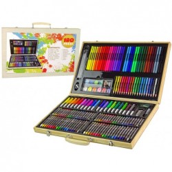 Good Quality 180PCS Professional Drawing Paint Art Set For Kids Children  School Wood Art Set