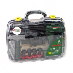 DIY Kit in a Suitcase Screwdriver with Batteries Green