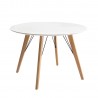 Dining table HELENA WHITE D100xH75cm, white