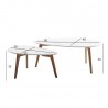 Coffee tables HELENA 2pcs set 70x35xH35cm, 100x50xH40cm, white