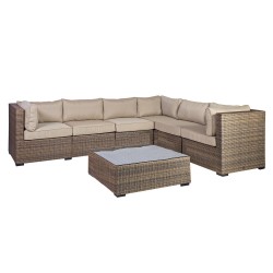 Комплект садовой мебели SEVILLA NEW модульный диван и стол, капучино