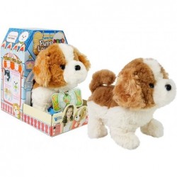 Battery Operated Interactive Dog Brown-White Walks Moves His Tail Sound