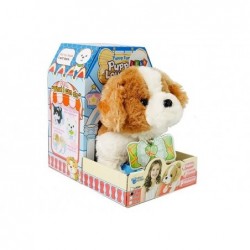 Battery Operated Interactive Dog Brown-White Walks Moves His Tail Sound