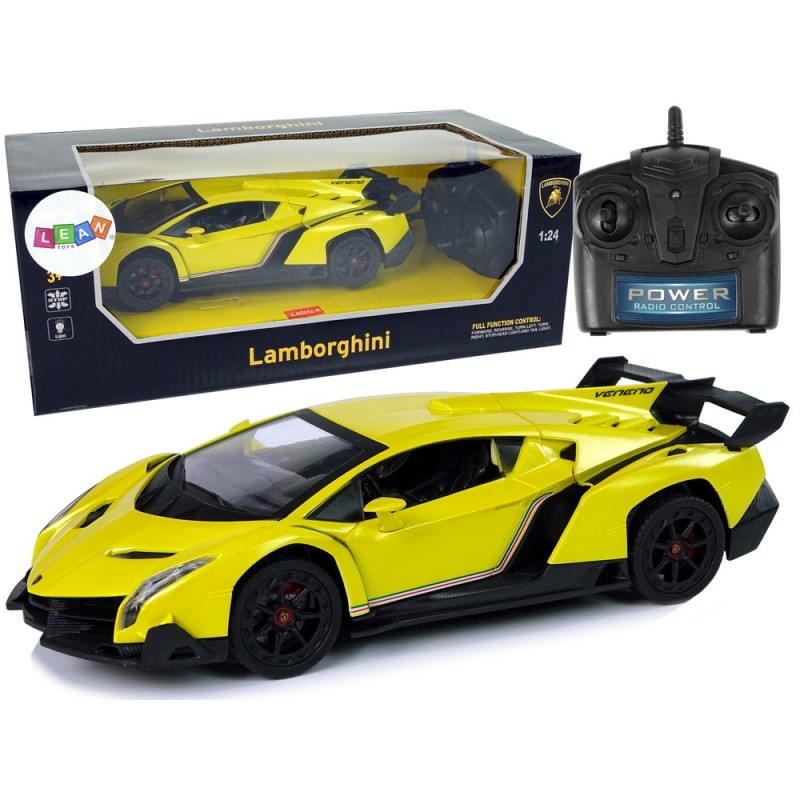 Sports Car R/C 1:24 Lamborghini Veneno Yellow  G Lights
