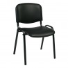 Стул для посетителей ISO 54,5x42,5xH82 47см, сиденье  кожзаменитель, цвет  чёрный, рама  чёрный