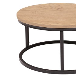 Coffee table BRITE D60xH32cm, light wood