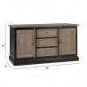 Side board WATSON 180x50xH90cm, antique black