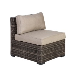 Modular sofa SEVILLA armless section, dark brown