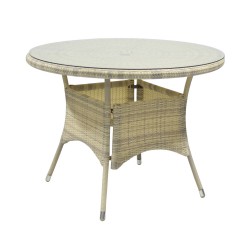 Table WICKER D100xH71cm, beige